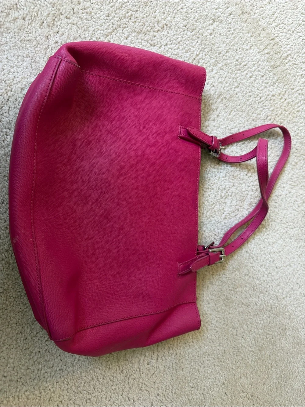 Tory Burch Hot Pink Leather Shoulder Bag